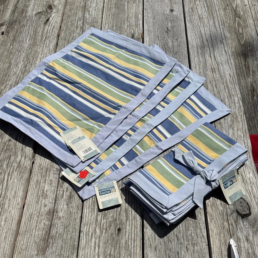 New Target Striped Table Placemat and  Napkins Set (4)
